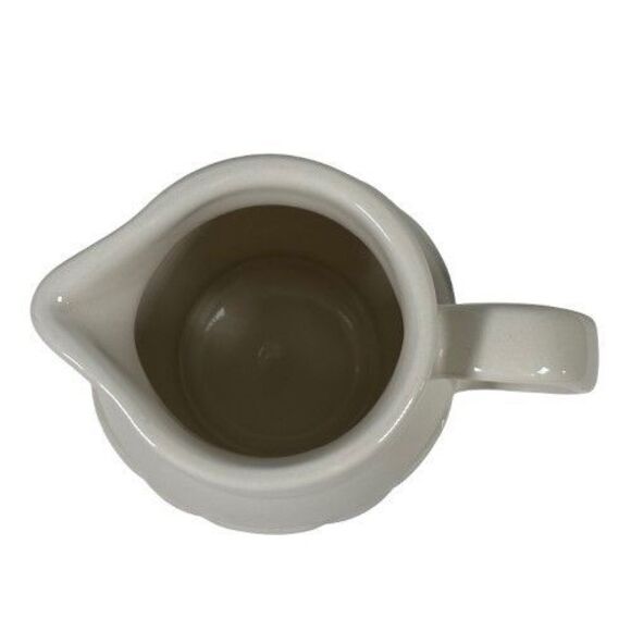 Longaberger Pottery Creamer Woven Tradition Green Cream Pitcher Gravy Syrup Milk - Picture 5 of 8